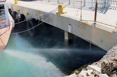 Water leak at harbour